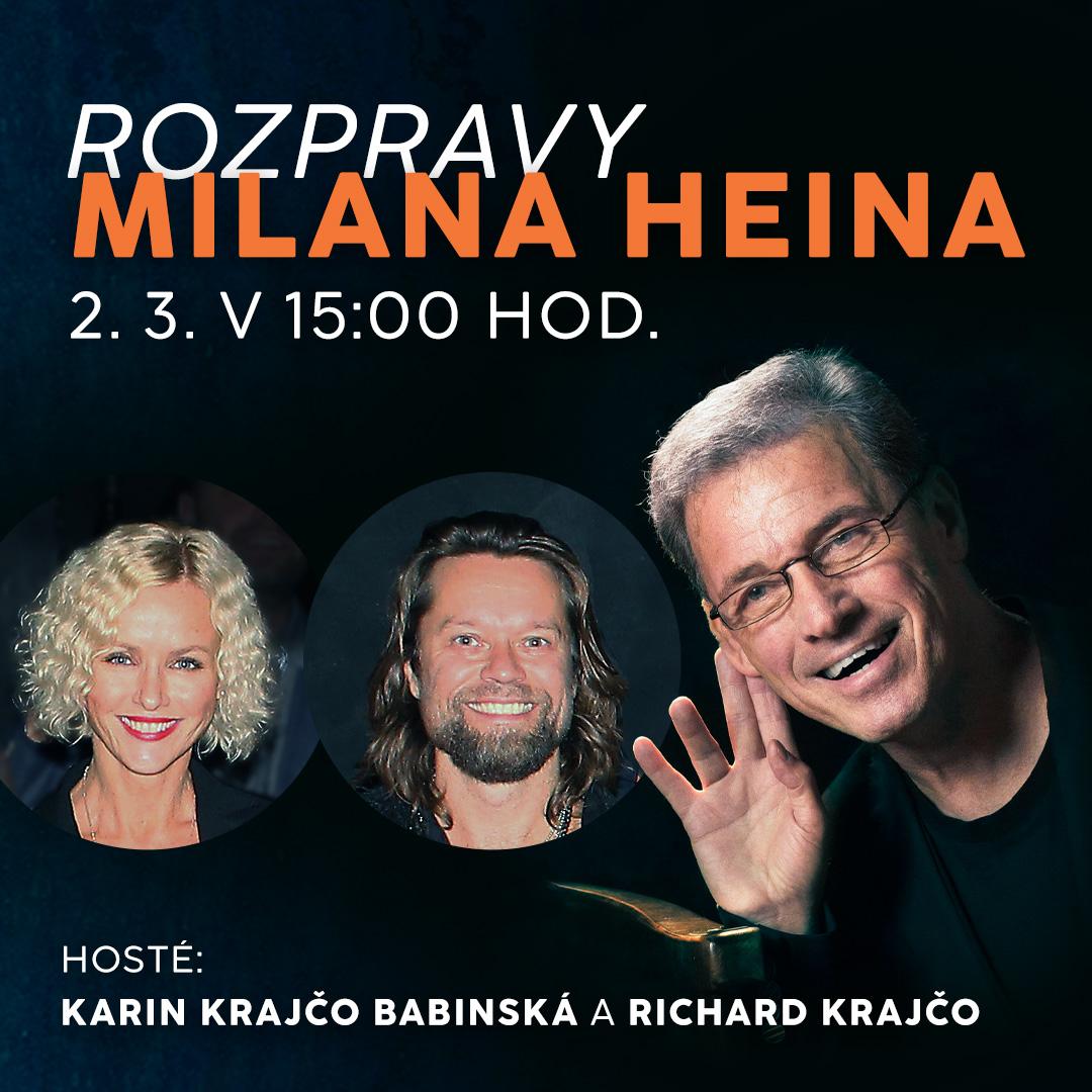 Novinky - Rozpravy Milana Heina s Karin Krajčo Babinskou a Richardem Krajčem