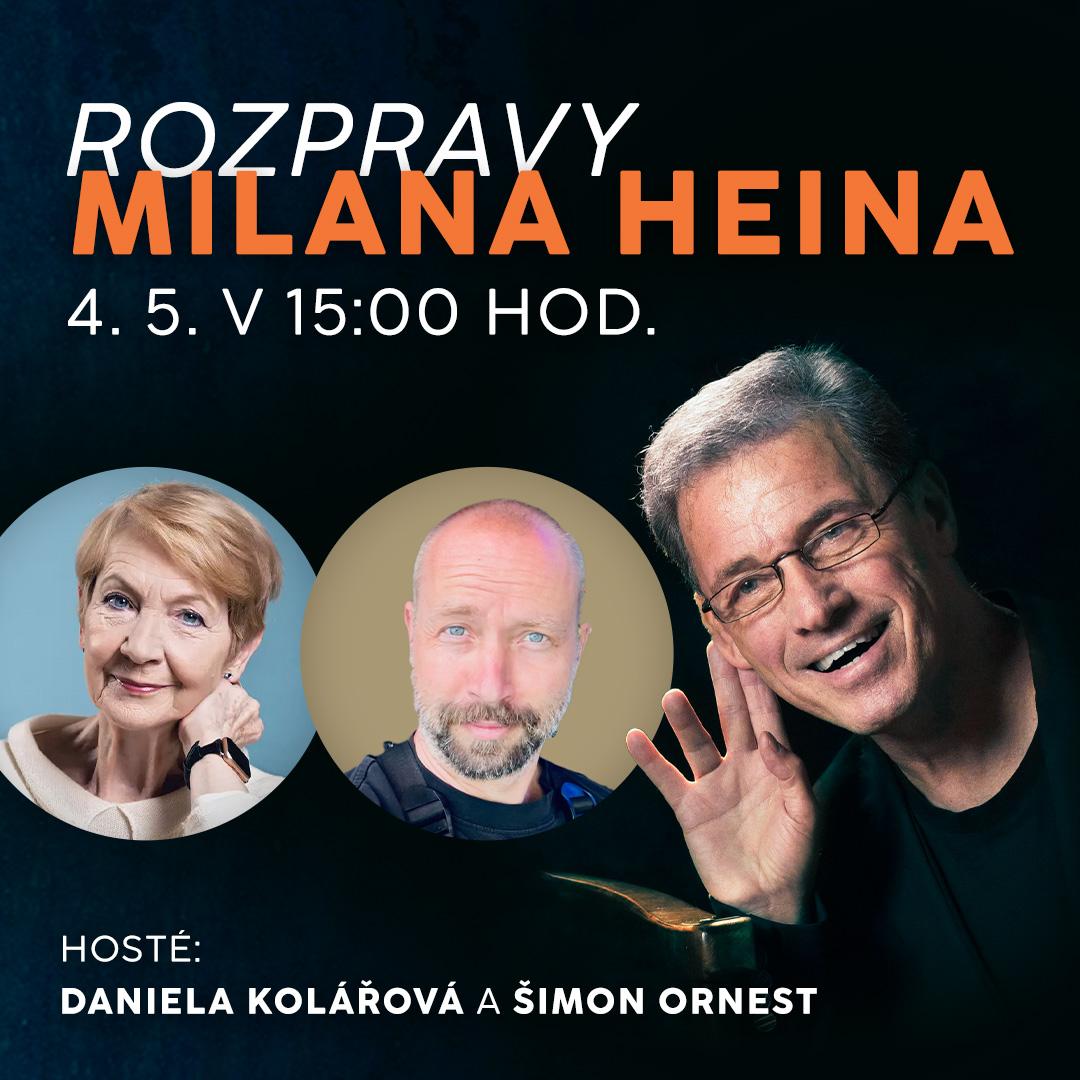 Novinky - Rozpravy Milana Heina s Danielou Kolářovou a Šimonem Ornestem